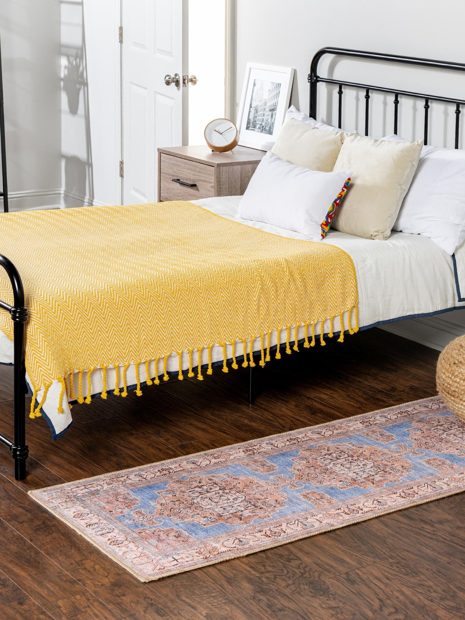 Washable Blue 2' 6 x 12' Timeless Runner Area Rug Easy to Clean Stain Resistant & Durable Traditional Classic Vintage Design Carpet for Sale at Rug Engine