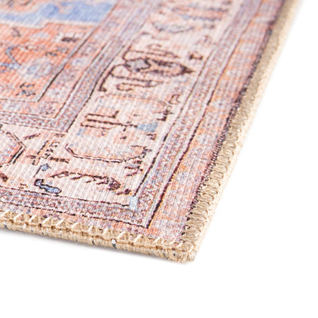 Washable Blue 2' x 6' Timeless Runner Area Rug Easy to Clean Stain Resistant & Durable Traditional Classic Vintage Design Carpet for Sale at Rug Engine