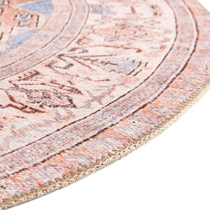Blue 5' x 8' Timeless Washable Oval Rug