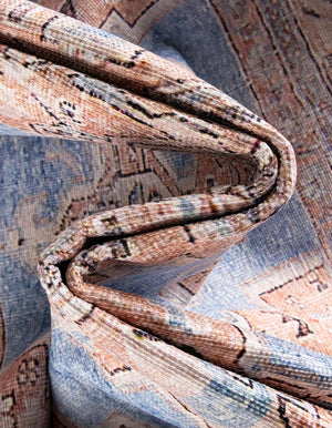 Blue 5' x 8' Timeless Washable Oval Rug
