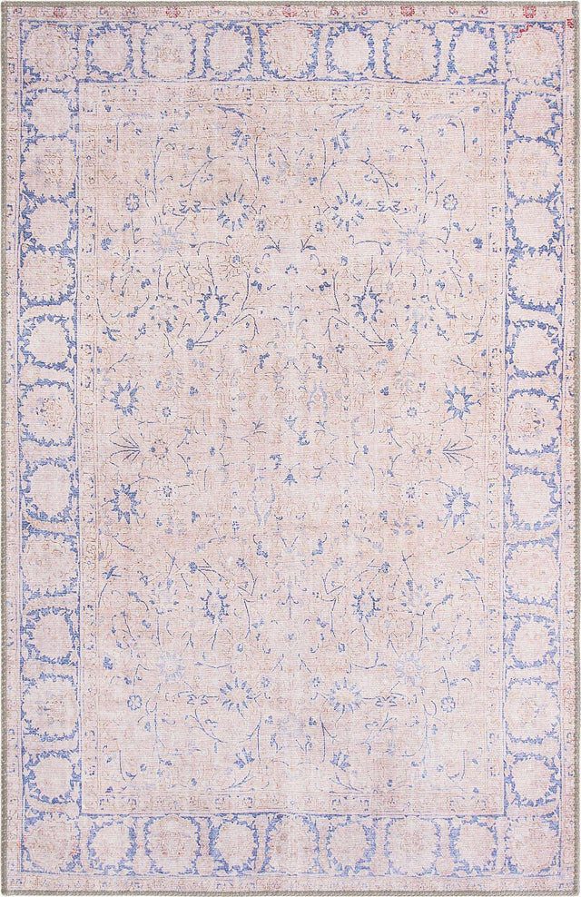 Washable Beige 3' 6 x 5' 6 Timeless Rectangle Area Rug Easy to Clean Stain Resistant & Durable Traditional Classic Vintage Design Carpet for Sale at Rug Engine