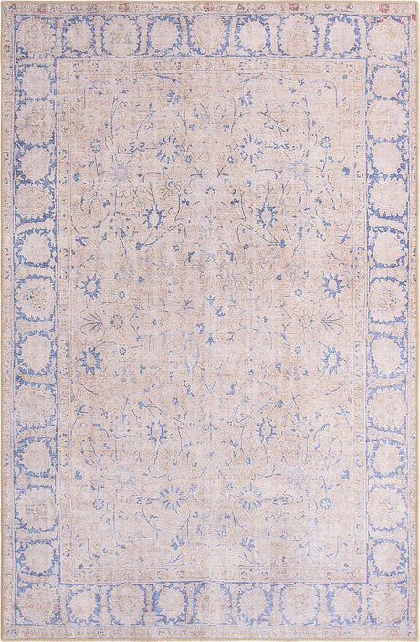 Beige 5' x 8' Timeless Washable Rectangle Rug