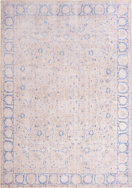 Beige 8' 4 x 12' Timeless Washable Rectangle Rug