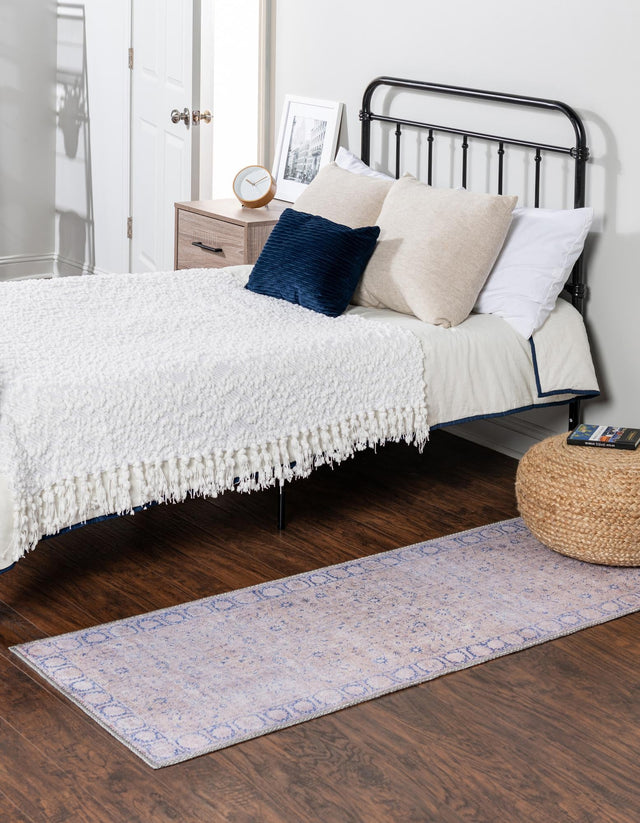 Beige 2' 6 x 12' Timeless Washable Runner Rug