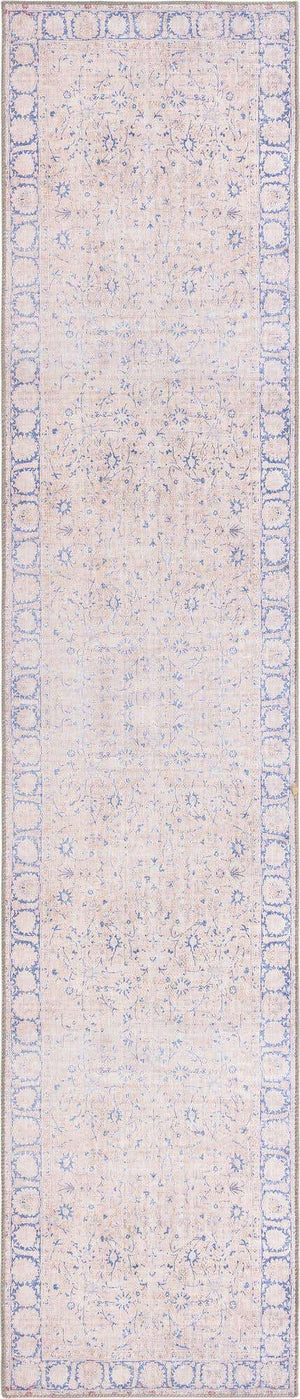 Beige 2' 6 x 12' Timeless Washable Runner Rug