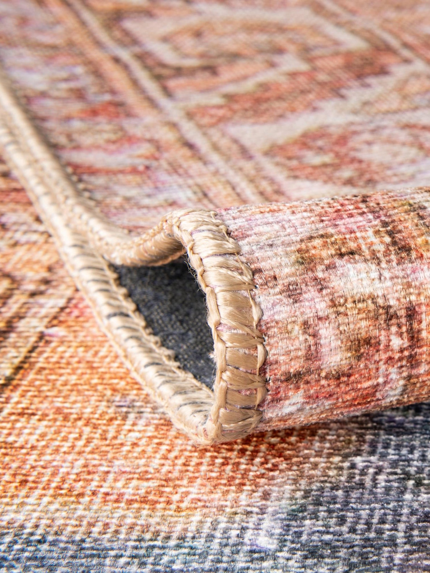 Washable Blue 5' x 5' Timeless Round Area Rug Easy to Clean Stain Resistant & Durable