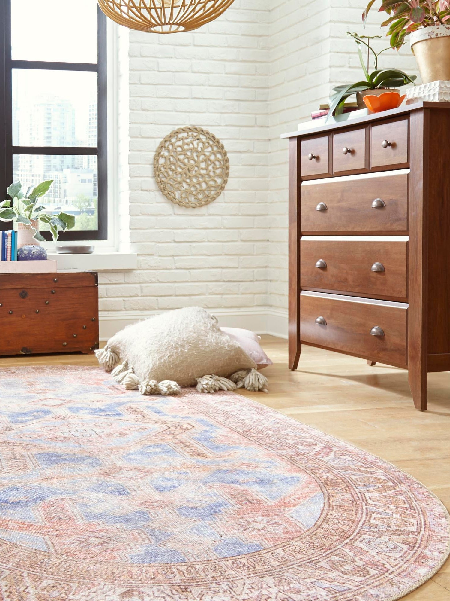 Washable Blue 2' x 3' 1 Timeless Oval Area Rug Easy to Clean Stain Resistant & Durable Traditional Classic Vintage Design Carpet for Sale at Rug Engine