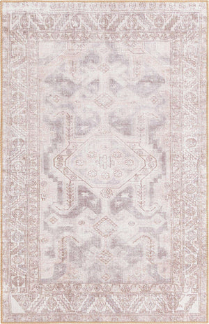 Gray 4' x 6' Timeless Washable Rectangle Rug