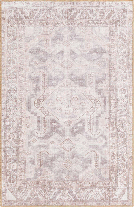 Gray 4' x 6' Timeless Washable Rectangle Rug