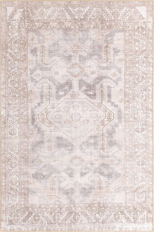 Gray 5' x 8' Timeless Washable Rectangle Rug