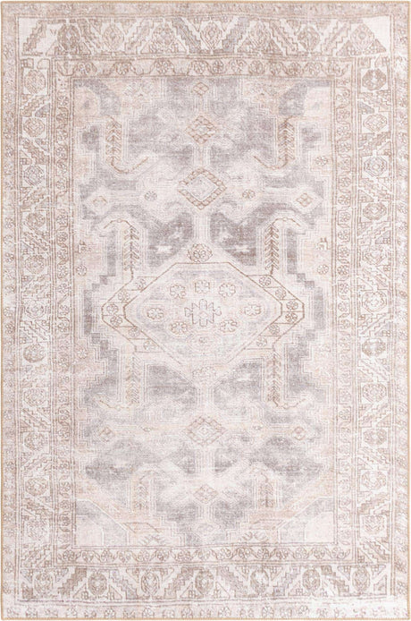 Gray 5' x 8' Timeless Washable Rectangle Rug