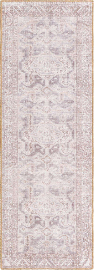 Gray 2' x 6' Timeless Washable Runner Rug