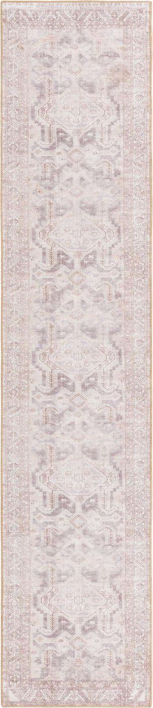 Gray 2' 6 x 12' Timeless Washable Runner Rug
