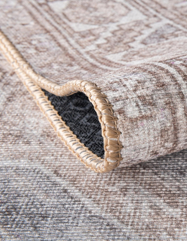 Gray 4' x 4' Timeless Washable Round Rug