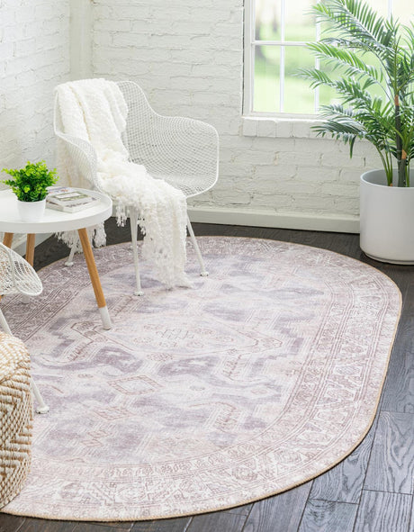 Gray 8' x 10' 6 Timeless Washable Oval Rug