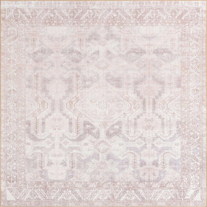 Gray 8' x 8' Timeless Washable Square Rug