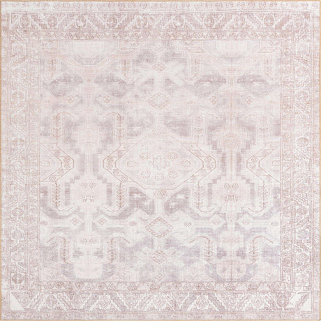 Gray 8' x 8' Timeless Washable Square Rug