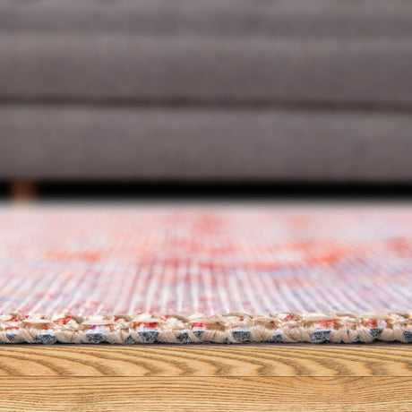 Washable Rust Red 7' 6 x 10' 6 Timeless Rectangle Area Rug Easy to Clean Stain Resistant & Durable Traditional Classic Vintage Design Carpet for Sale at Rug Engine
