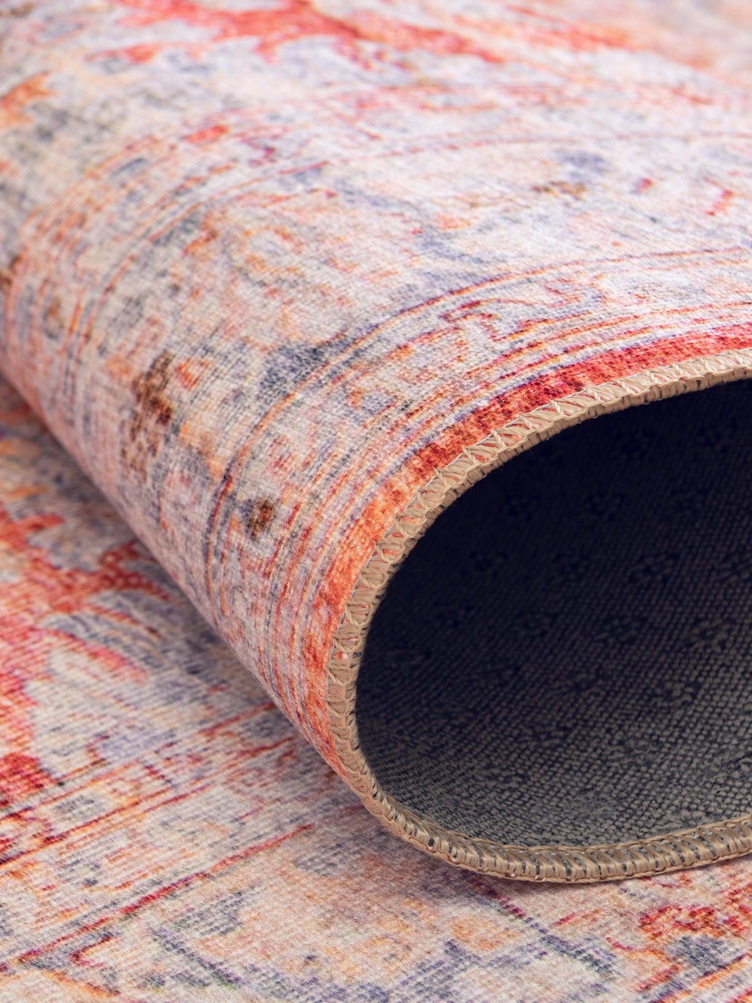 Washable Rust Red 8' 4 x 12' Timeless Rectangle Area Rug Easy to Clean Stain Resistant & Durable Traditional Classic Vintage Design Carpet for Sale at Rug Engine