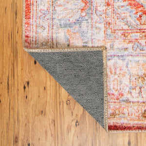Washable Rust Red 5' x 8' Timeless Rectangle Area Rug Easy to Clean Stain Resistant & Durable Traditional Classic Vintage Design Carpet for Sale at Rug Engine