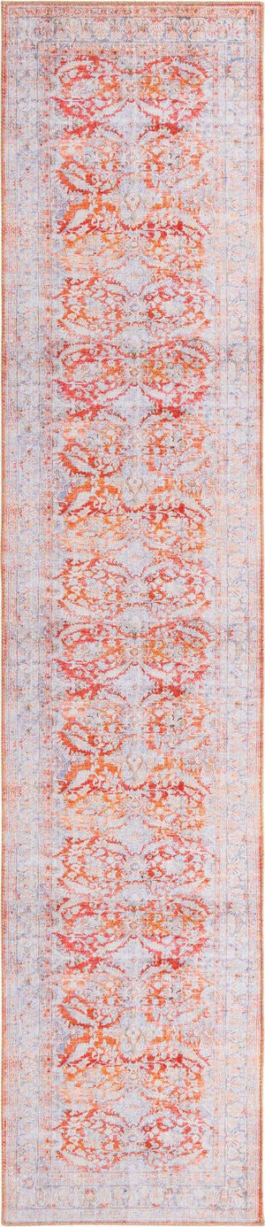 Rust Red 2' 6 x 12' Timeless Washable Runner Rug