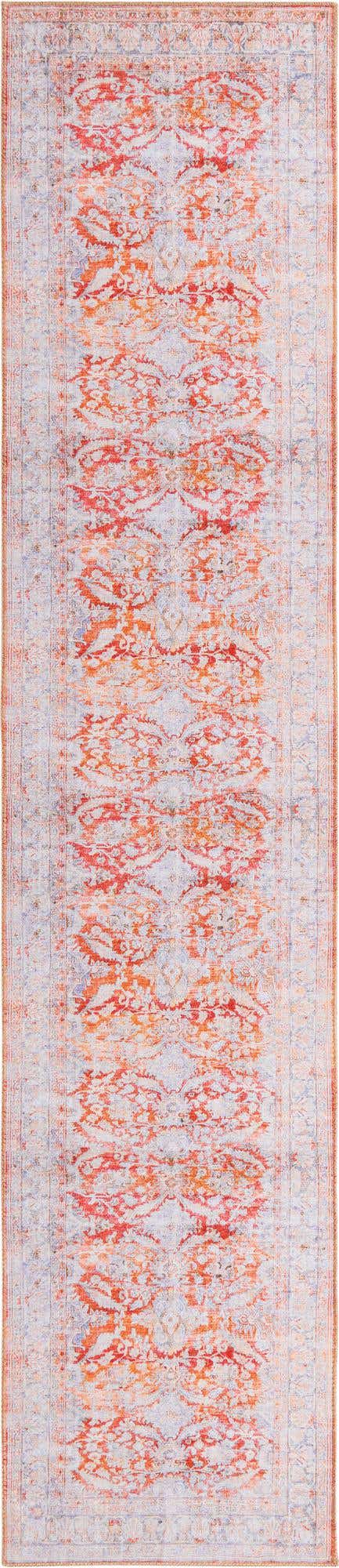 Rust Red 2' 6 x 12' Timeless Washable Runner Rug