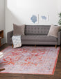 Rust Red 8' x 8' Timeless Washable Square Rug