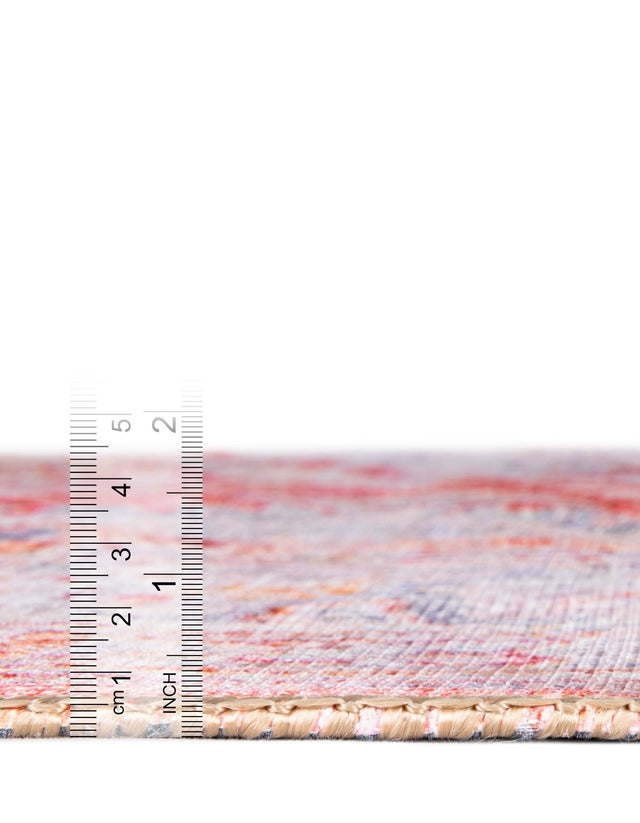 Rust Red 8' x 8' Timeless Washable Square Rug