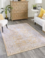 Yellow 5' x 8' Timeless Washable Rectangle Rug