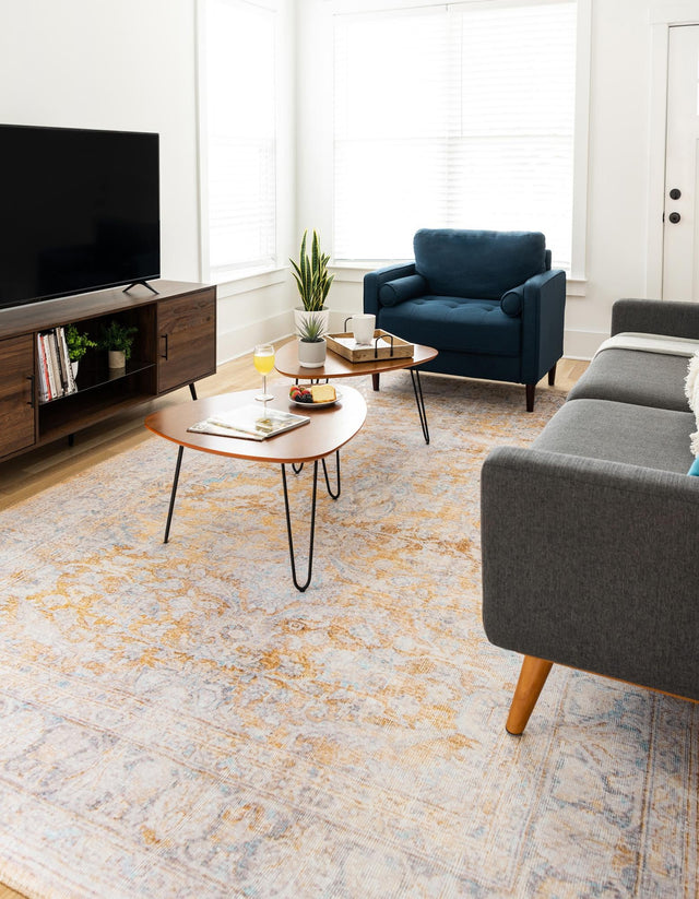 Yellow 4' x 6' Timeless Washable Rectangle Rug