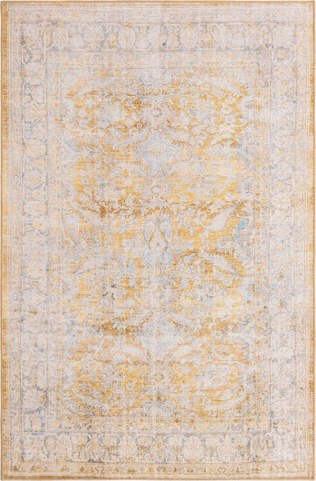 Yellow 5' x 8' Timeless Washable Rectangle Rug