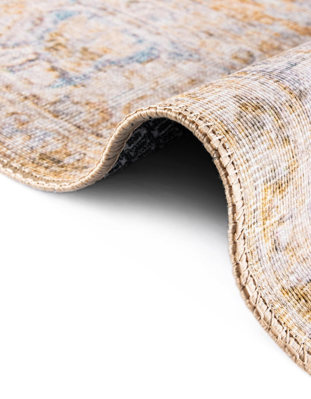 Yellow 8' x 10' 6 Timeless Washable Oval Rug