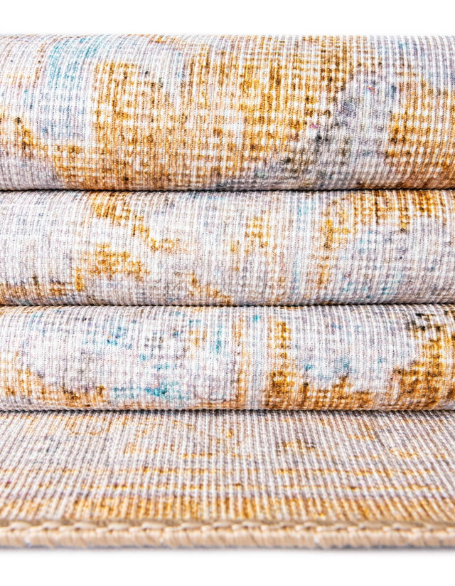 Yellow 8' x 10' 6 Timeless Washable Oval Rug