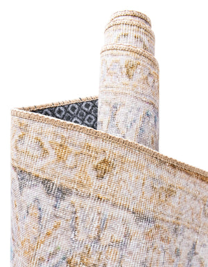 Yellow 8' x 8' Timeless Washable Octagon Rug