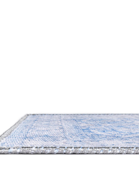 Washable Blue 7' 6 x 10' 6 Timeless Rectangle Area Rug Easy to Clean Stain Resistant & Durable Traditional Classic Vintage Design Carpet for Sale at Rug Engine