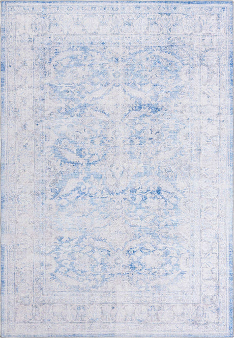 Blue 8' 4 x 12' Timeless Washable Rectangle Rug