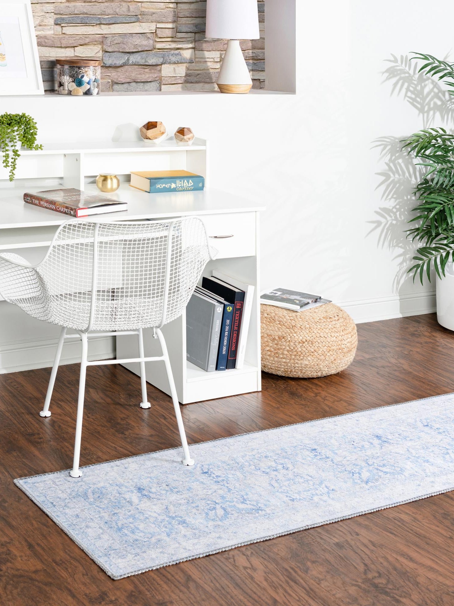 Washable Blue 2' 6 x 12' Timeless Runner Area Rug Easy to Clean Stain Resistant & Durable Traditional Classic Vintage Design Carpet for Sale at Rug Engine