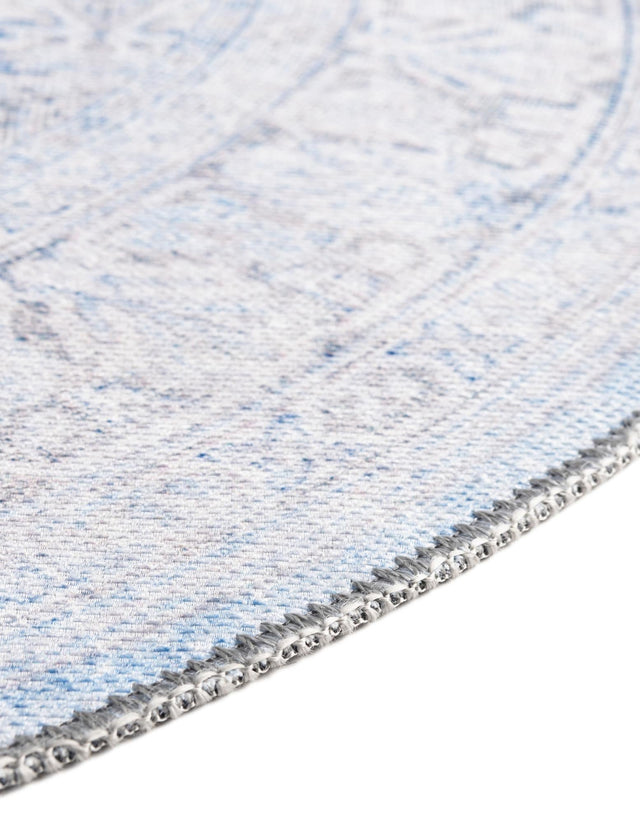 Blue 8' x 10' 6 Timeless Washable Oval Rug