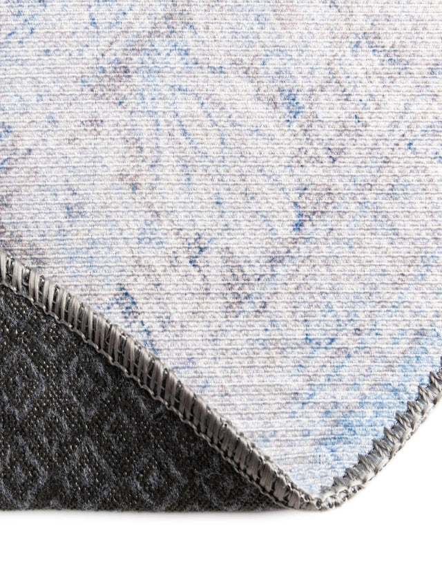 Blue 5' x 8' Timeless Washable Oval Rug