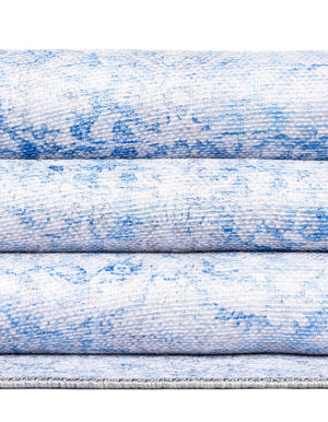 Blue 8' x 8' Timeless Washable Square Rug