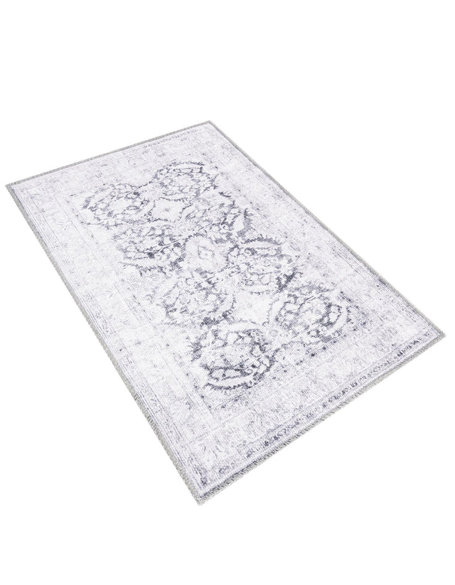 Washable Charcoal 2' x 3' Timeless Rectangle Area Rug Easy to Clean Stain Resistant & Durable Traditional Classic Vintage Design Carpet for Sale at Rug Engine