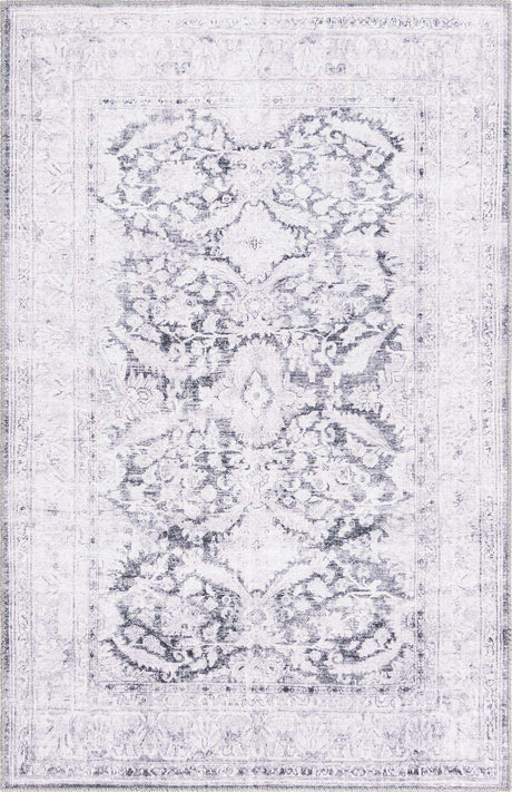 Charcoal 4' x 6' Timeless Washable Rectangle Rug