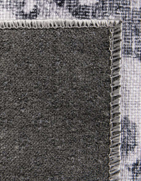 Washable Charcoal 7' 6 x 10' 6 Timeless Rectangle Area Rug Easy to Clean Stain Resistant & Durable Traditional Classic Vintage Design Carpet for Sale at Rug Engine