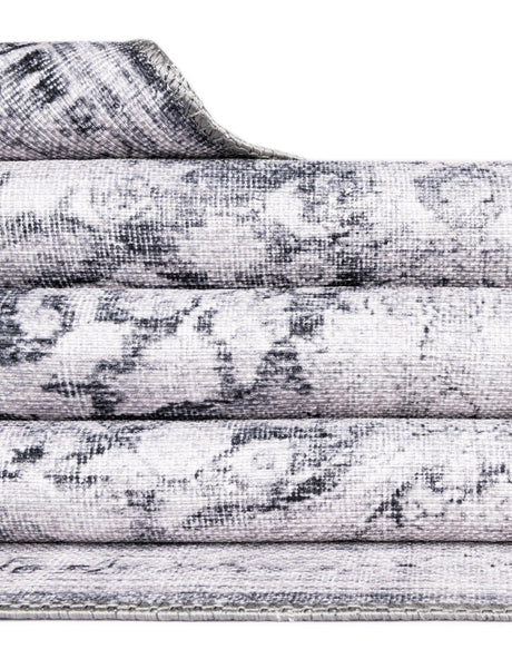 Washable Charcoal 2' x 3' Timeless Rectangle Area Rug Easy to Clean Stain Resistant & Durable Traditional Classic Vintage Design Carpet for Sale at Rug Engine