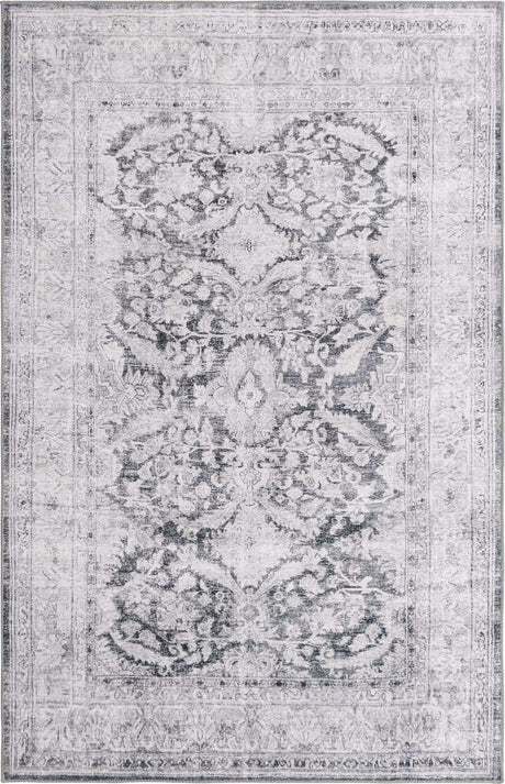 Charcoal 5' x 8' Timeless Washable Rectangle Rug
