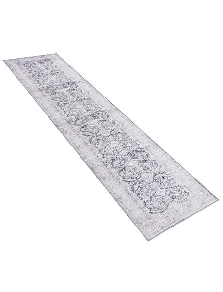 Washable Charcoal 2' 6 x 12' Timeless Runner Area Rug Easy to Clean Stain Resistant & Durable Traditional Classic Vintage Design Carpet for Sale at Rug Engine