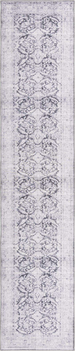 Charcoal 2' 6 x 12' Timeless Washable Runner Rug