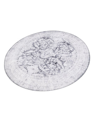 Charcoal 5' x 5' Timeless Washable Round Rug