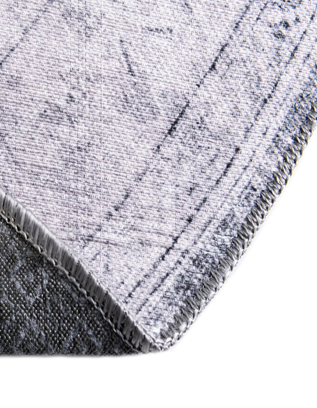 Washable Charcoal 3' 6 x 3' 6 Timeless Round Area Rug Easy to Clean Stain Resistant & Durable Traditional Classic Vintage Design Carpet for Sale at Rug Engine