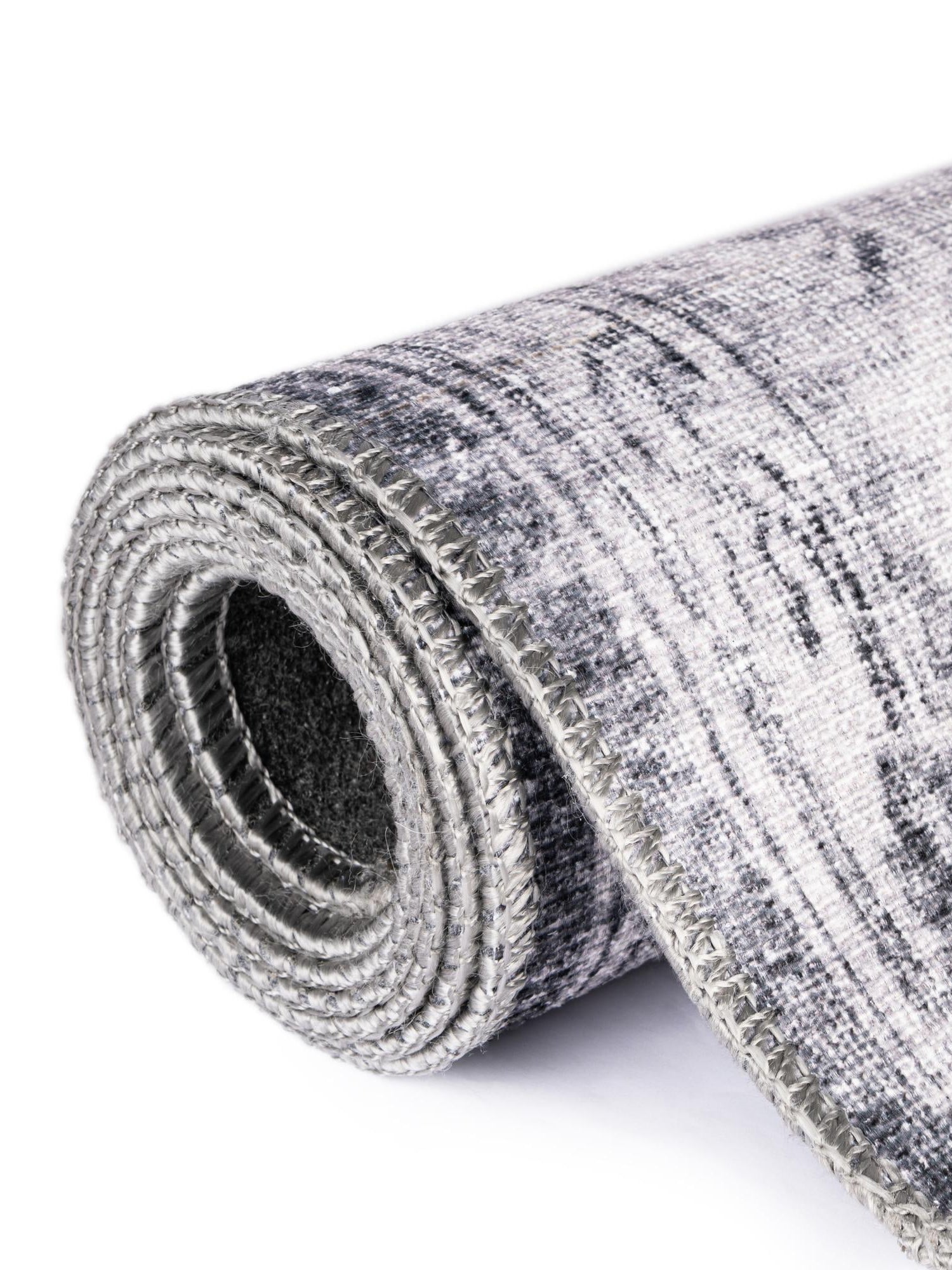 Washable Charcoal 5' x 5' Timeless Round Area Rug Easy to Clean Stain Resistant & Durable Traditional Classic Vintage Design Carpet for Sale at Rug Engine